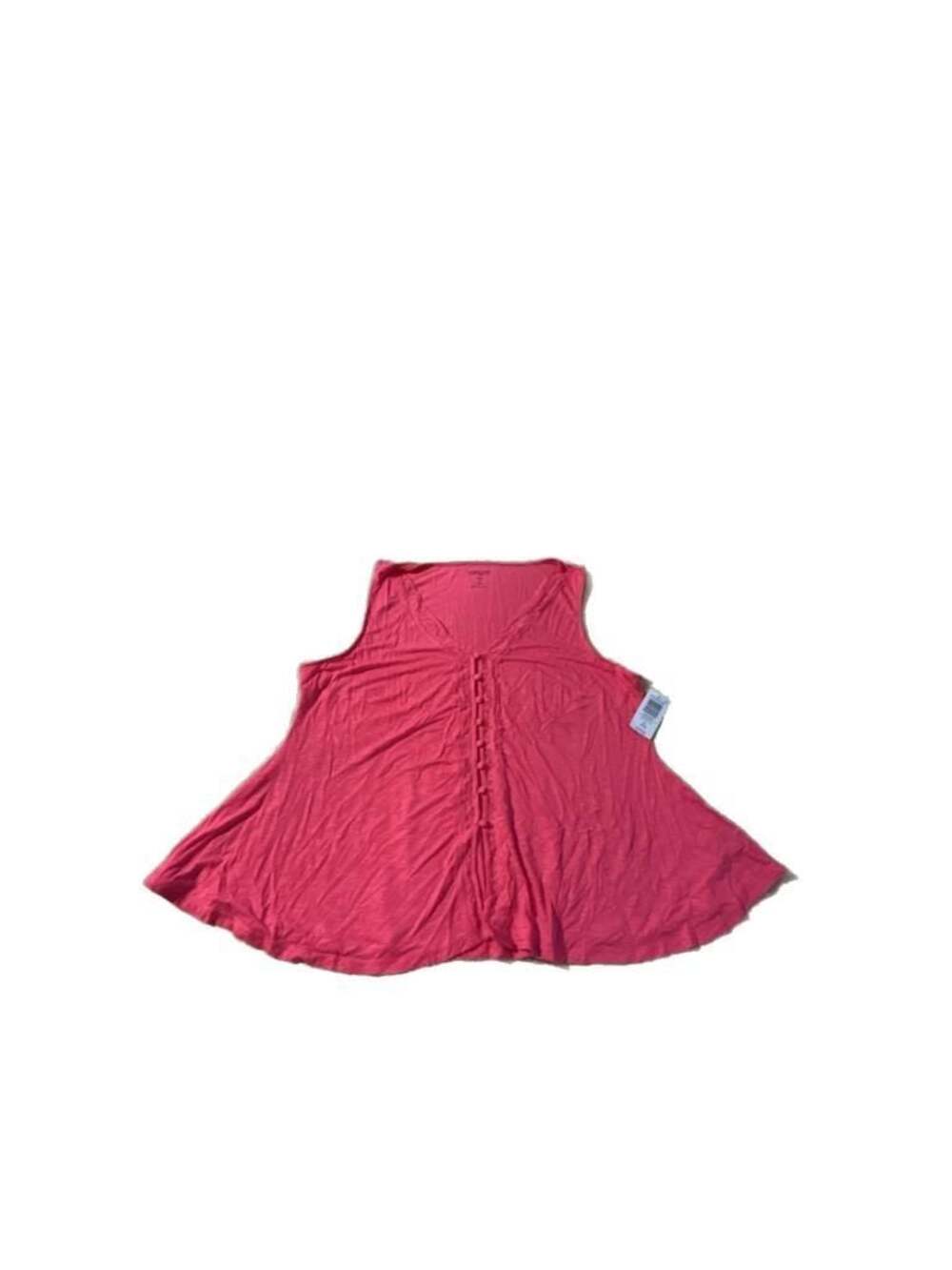 Torrid Super Soft Slub V-Neck Button Front Fit and Flare Tank Top